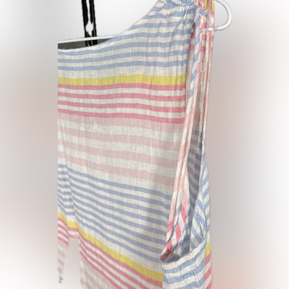 Tommy Bahama Sleeveless V-Neck Tank Striped Linen Blend size Medium - Picture 6 of 12